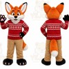 Orange Fox Mascot Costume for Holiday Events