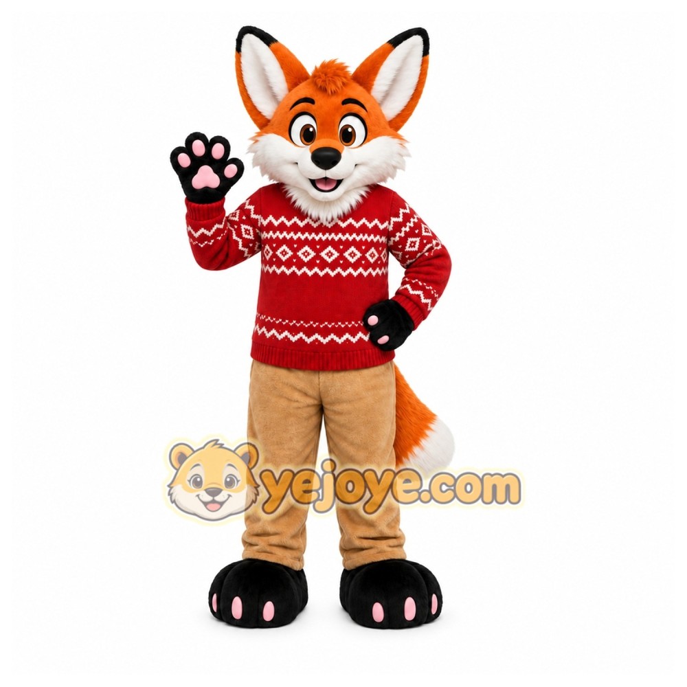 Orange Fox Mascot Costume for Holiday Events