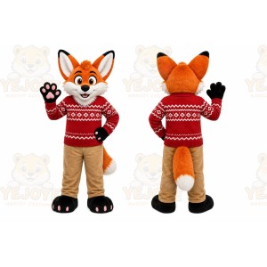 Orange Fox Mascot Costume for Holiday Events