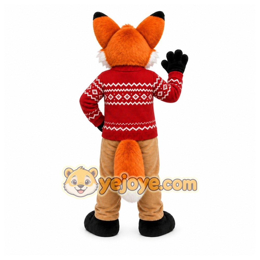 Orange Fox Mascot Costume for Holiday Events
