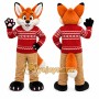 Orange Fox Mascot Costume for Holiday Events