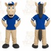 Blue Horse Mascot Costume for Sports Events
