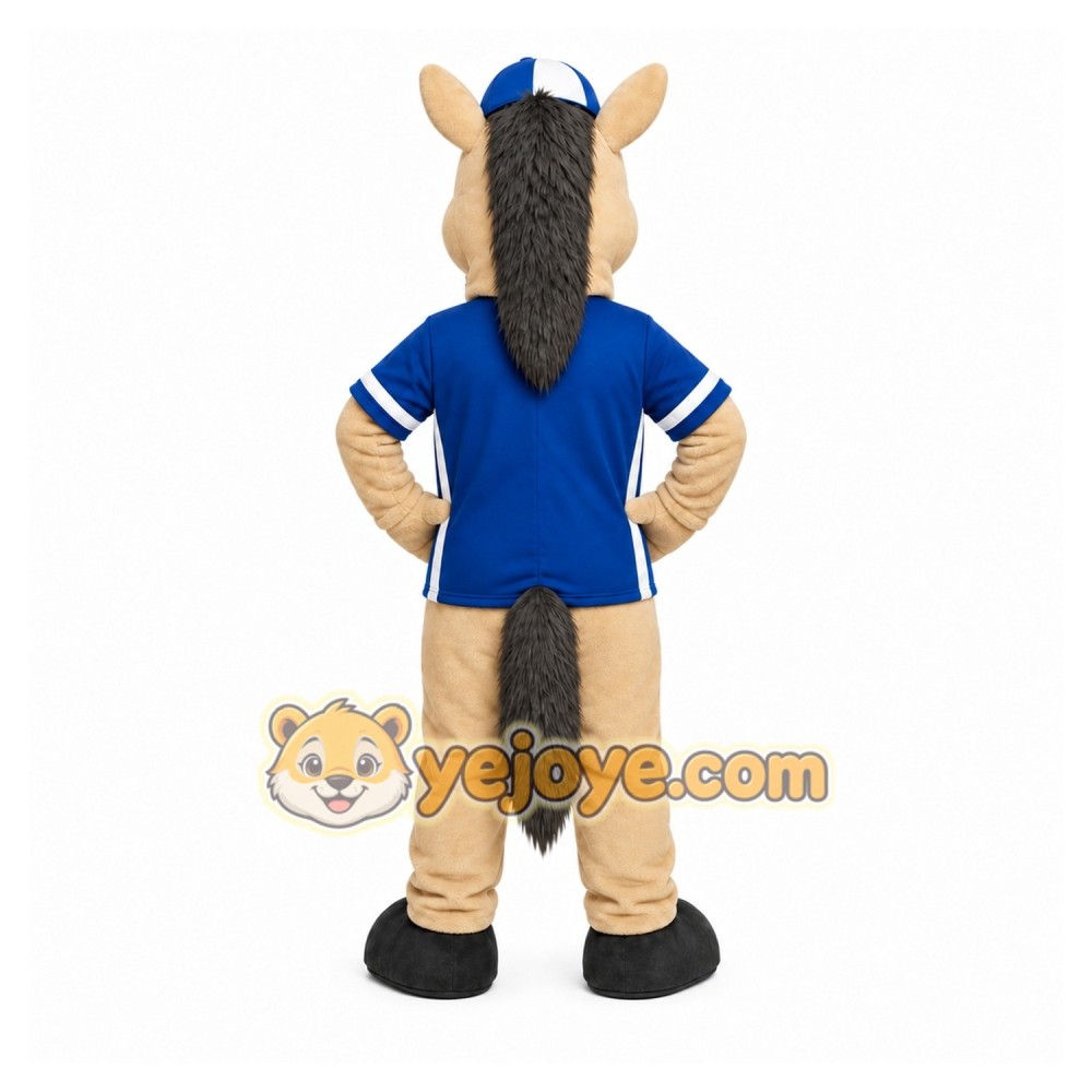 Blue Horse Mascot Costume for Sports Events Blue Horse Mascot Costume for Sports Events