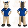 Blue Horse Mascot Costume for Sports Events