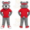 Gray Bear Mascot Costume for Events and Promotions