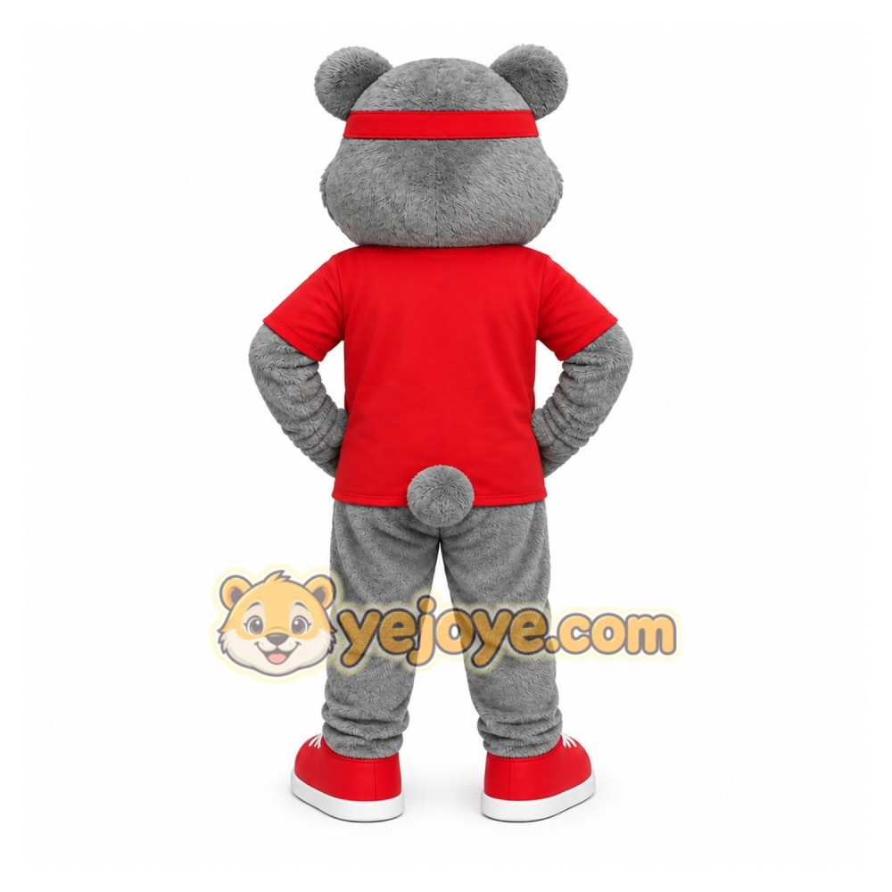 Gray Bear Mascot Costume for Events and Promotions