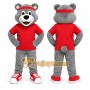 Gray Bear Mascot Costume for Events and Promotions