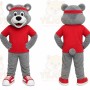 Gray Bear Mascot Costume for Events and Promotions