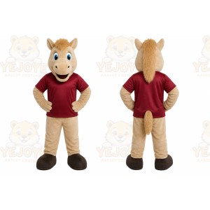 Tan Horse Mascot Costume for Events and Promotions
