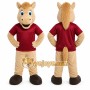 Tan Horse Mascot Costume for Events and Promotions