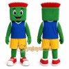 Green Block Head Character Mascot Costume for Events and Promotions Green Block Head Character Mascot Costume for Events and Promotions