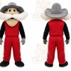 Red Cowboy Character Mascot Costume for Events and Promotions