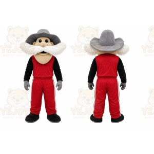 Red Cowboy Character Mascot Costume for Events and Promotions