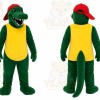 Green Lizard In Safari Outfit Mascot Costume for Events and Promotions