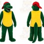 Green Lizard In Safari Outfit Mascot Costume for Events and Promotions