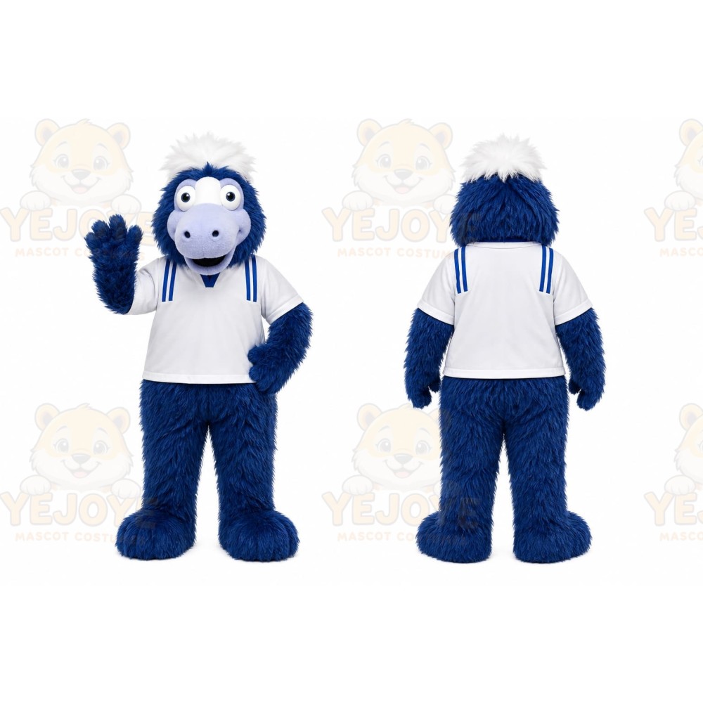 Blue Monster Mascot Costume for Children's Events