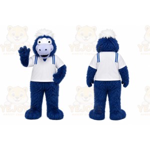 Blue Monster Mascot Costume for Children's Events