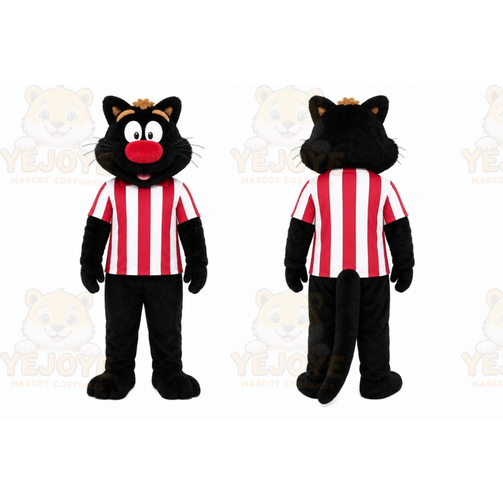Black Cat Mascot Costume for Sports Events