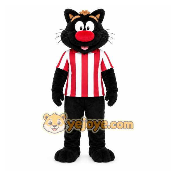 Black Cat Mascot Costume for Sports Events
