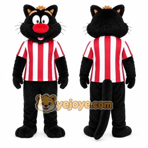 Black Cat Mascot Costume for Sports Events