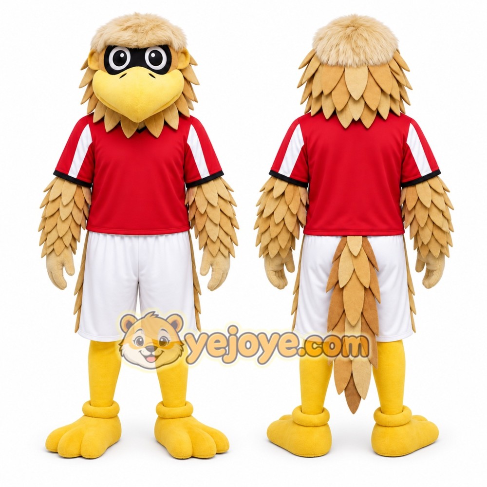 Tan Eagle Mascot Costume for Sports Events Tan Eagle Mascot Costume for Sports Events