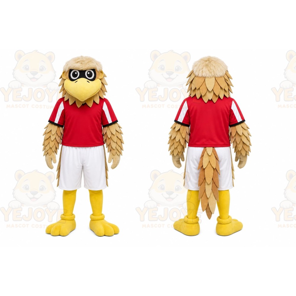 Tan Eagle Mascot Costume for Sports Events