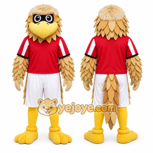 Tan Eagle Mascot Costume for Sports Events