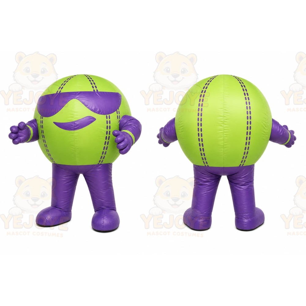 Green Tennis Ball Mascot Costume for Sports Events