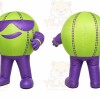 Green Tennis Ball Mascot Costume for Sports Events