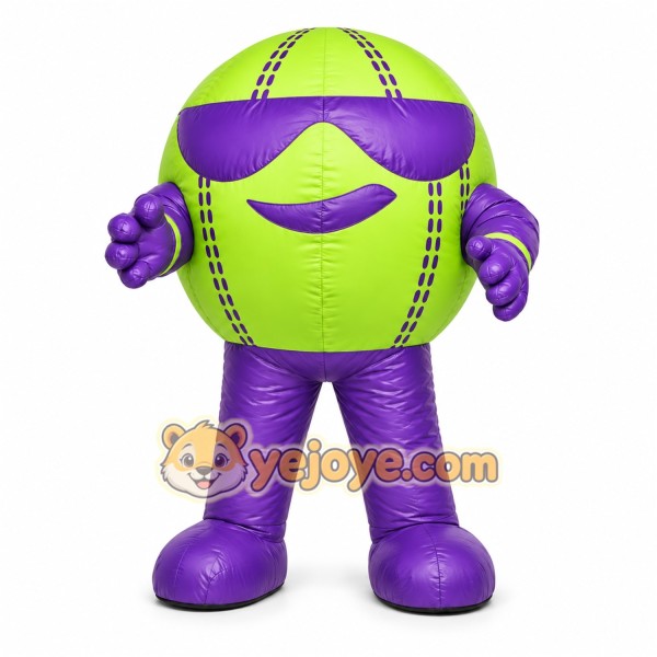 Green Tennis Ball Mascot Costume for Sports Events