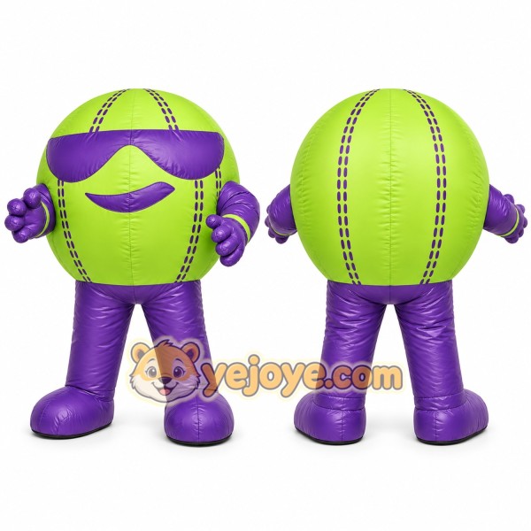 Green Tennis Ball Mascot Costume for Sports Events
