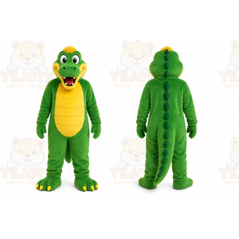 Green Alligator Mascot Costume for Children's Events
