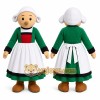 Green Traditional Woman Mascot Costume for Events and Promotions