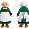 Green Traditional Woman Mascot Costume for Events and Promotions
