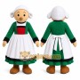 Green Traditional Woman Mascot Costume for Events and Promotions
