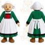 Green Traditional Woman Mascot Costume for Events and Promotions