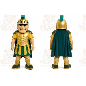 Gold Roman Soldier Mascot Costume for Sports Events