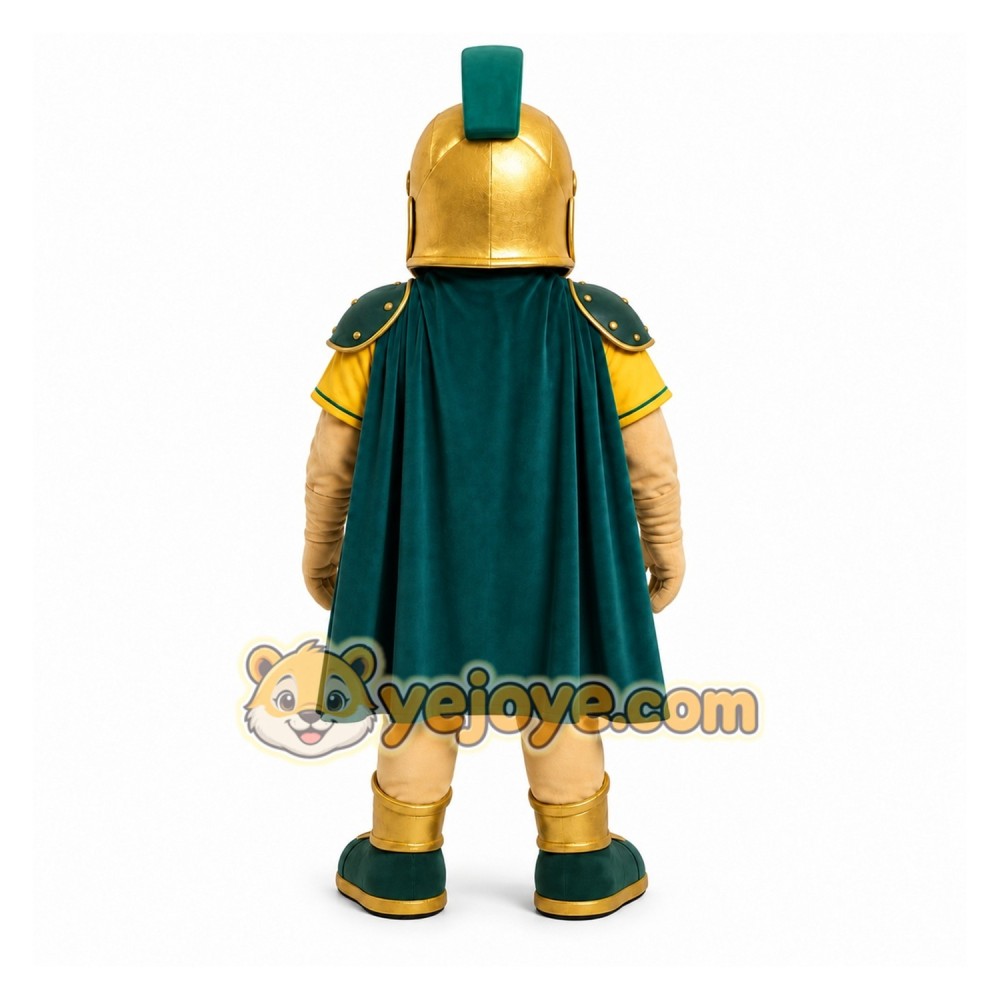 Gold Roman Soldier Mascot Costume for Sports Events Gold Roman Soldier Mascot Costume for Sports Events