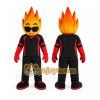 Black Flame With Sunglasses Mascot Costume for Events and Promotions