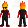 Black Flame With Sunglasses Mascot Costume for Events and Promotions