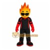 Black Flame With Sunglasses Mascot Costume for Events and Promotions