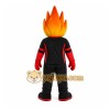Black Flame With Sunglasses Mascot Costume for Events and Promotions