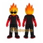 Black Flame With Sunglasses Mascot Costume for Events and Promotions