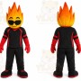 Black Flame With Sunglasses Mascot Costume for Events and Promotions
