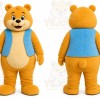 Orange Bear Mascot Costume for Children's Events
