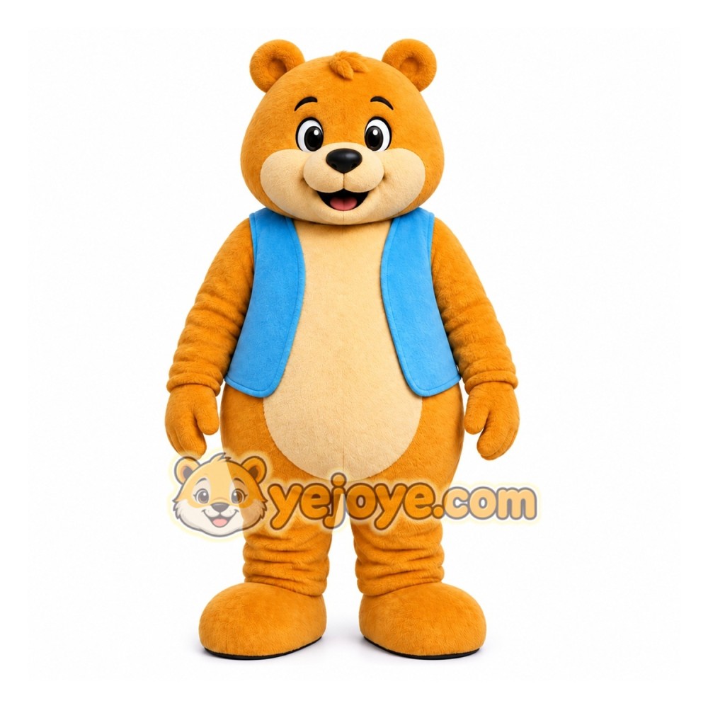 Orange Bear Mascot Costume for Children's Events Orange Bear Mascot Costume for Children's Events