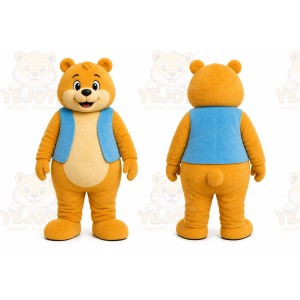 Orange Bear Mascot Costume for Children's Events