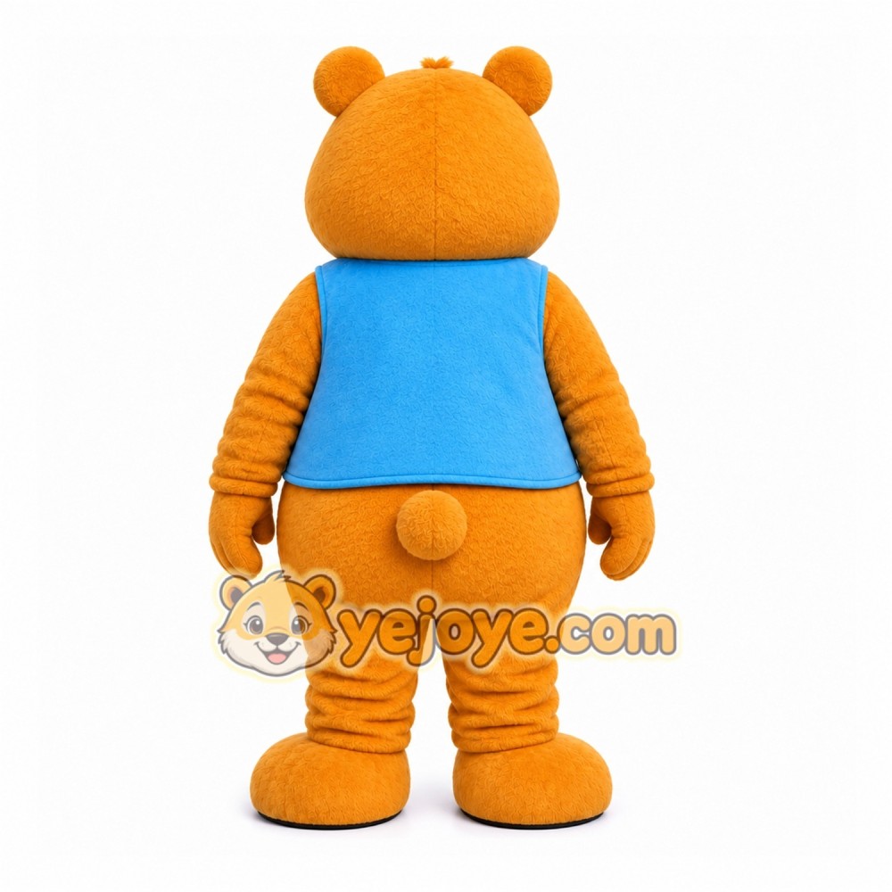 Orange Bear Mascot Costume for Children's Events Orange Bear Mascot Costume for Children's Events