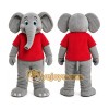 Gray Elephant Mascot Costume for Children's Events Gray Elephant Mascot Costume for Children's Events