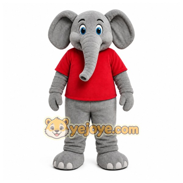 Gray Elephant Mascot Costume for Children's Events